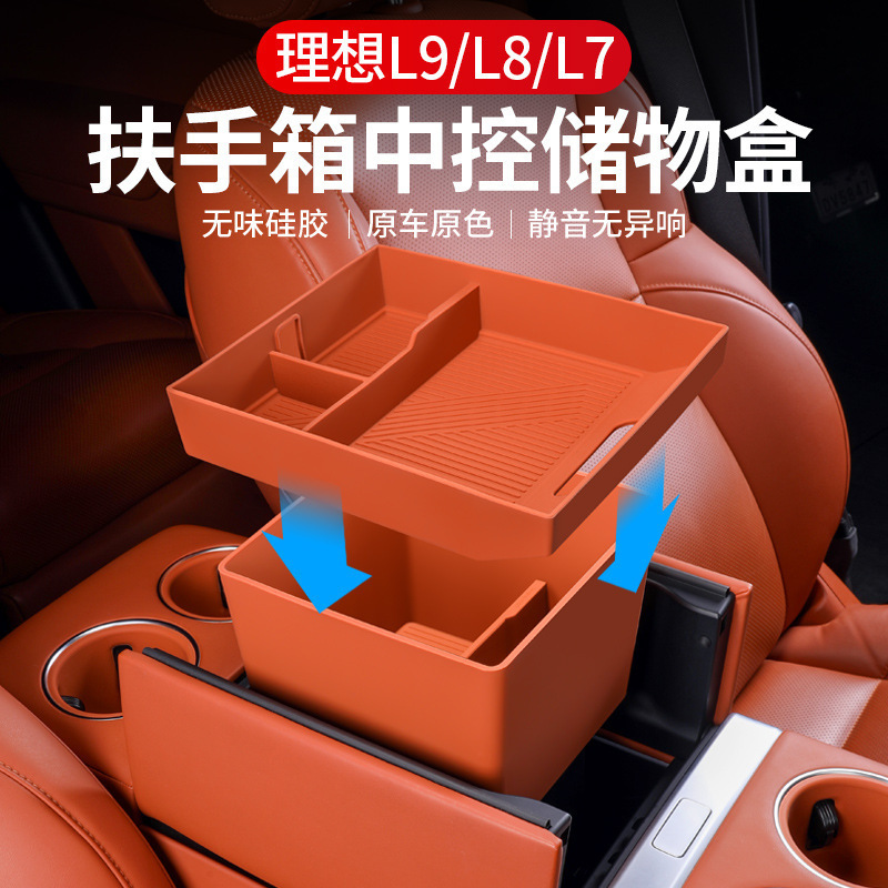 Suitable for Ideal L6L7 Armrest Box Storage Box Silicone Mat Central Control Panel Car Interior Decoration Accessories Modification Parts Suitable for Ideal L6L7 Armrest Box Storage Box Silicone Mat Central Control Panel Car Interior Decoration Accessories Modification Parts