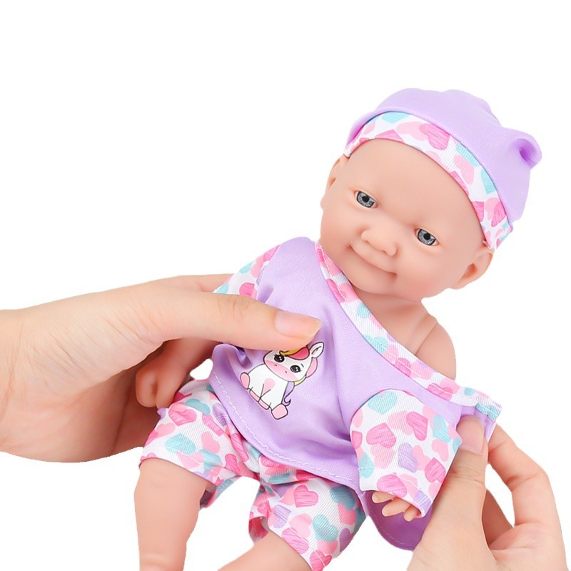 Venta directa de fábrica 10 pulgadas vinilo recién nacido simulación bebé renacimiento muñeca juego casa cochecito de juguete
