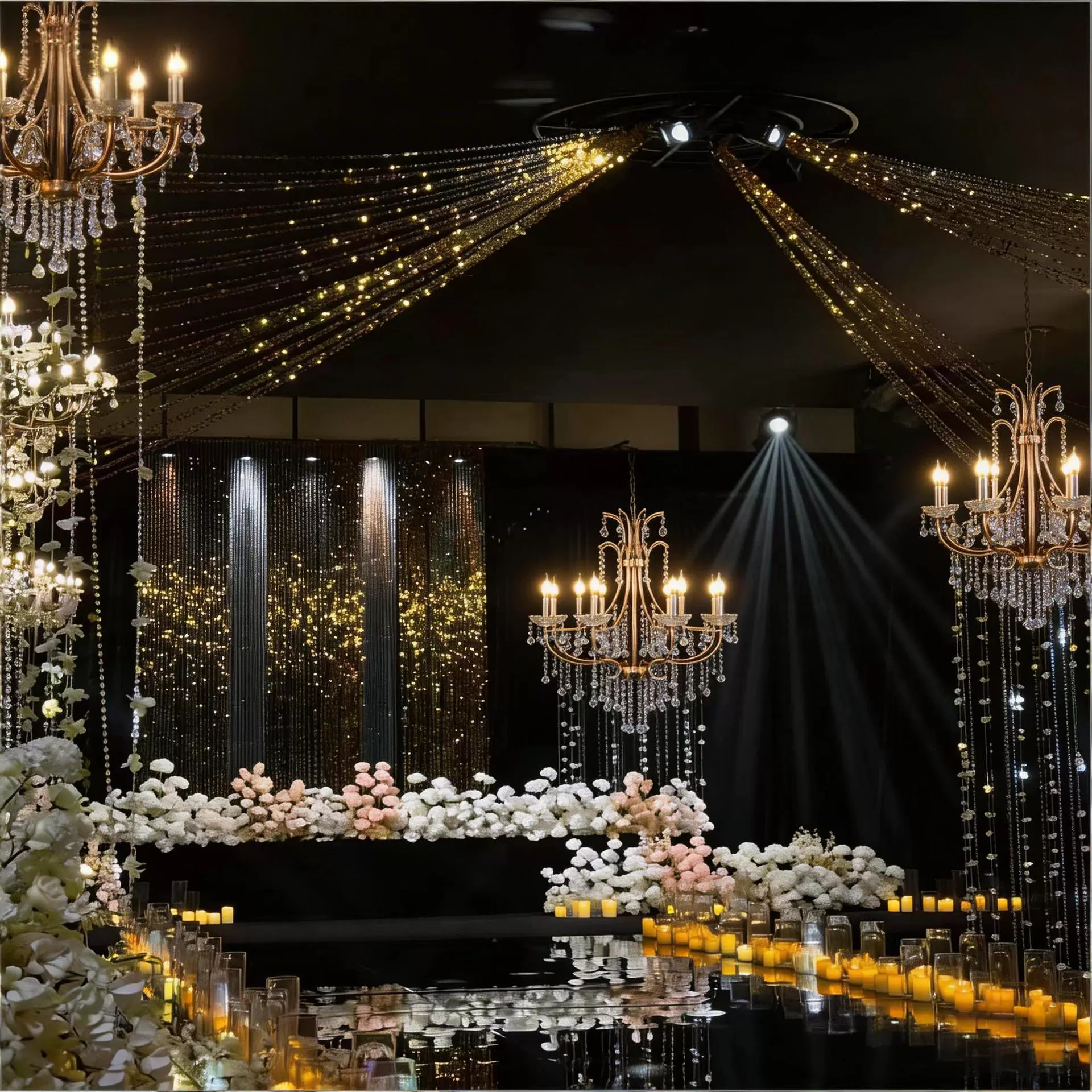 Crystal pendant, ceiling lamp, ceiling ceiling light, European style