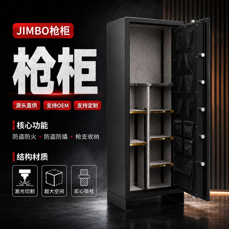 Directly supplied from the source factory, anti-theft gun cabinet with fireproof solid lock bolts, large-capacity gun storage safe