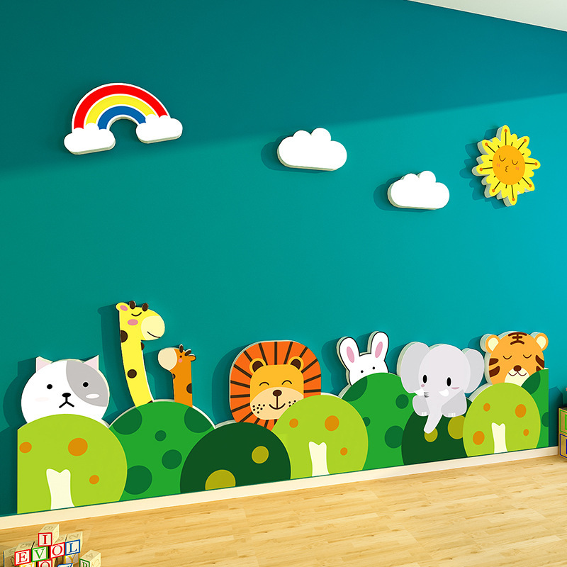 テーマ森林の家幼稚園階段壁面装飾文化環境配置創材完成品背景教室|undefined