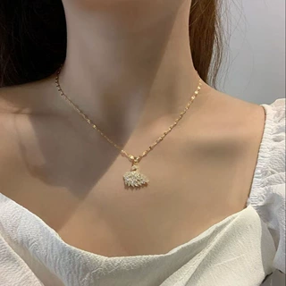 新款锆石天鹅钛钢项链韩时尚水晶天鹅吊坠颈链镶钻众选网红锁骨链