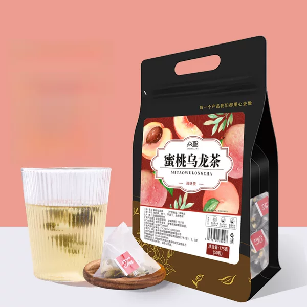 Sz-Peach Oolong Tea Green Tea Dried Peach Dried Apple Combination Tea Flower Tea Individually Packaged Tea Bags Triangular Bags Wholesale