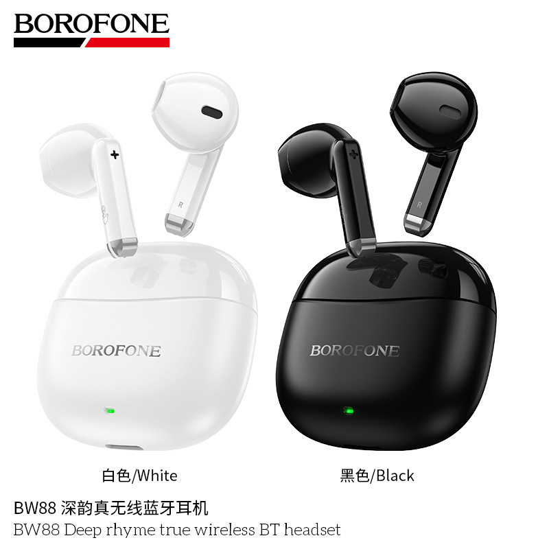 BOROFONE BW88 True Wireless Sports Bluetooth Headset TWS Sports Running Music Headset Half In-Ear