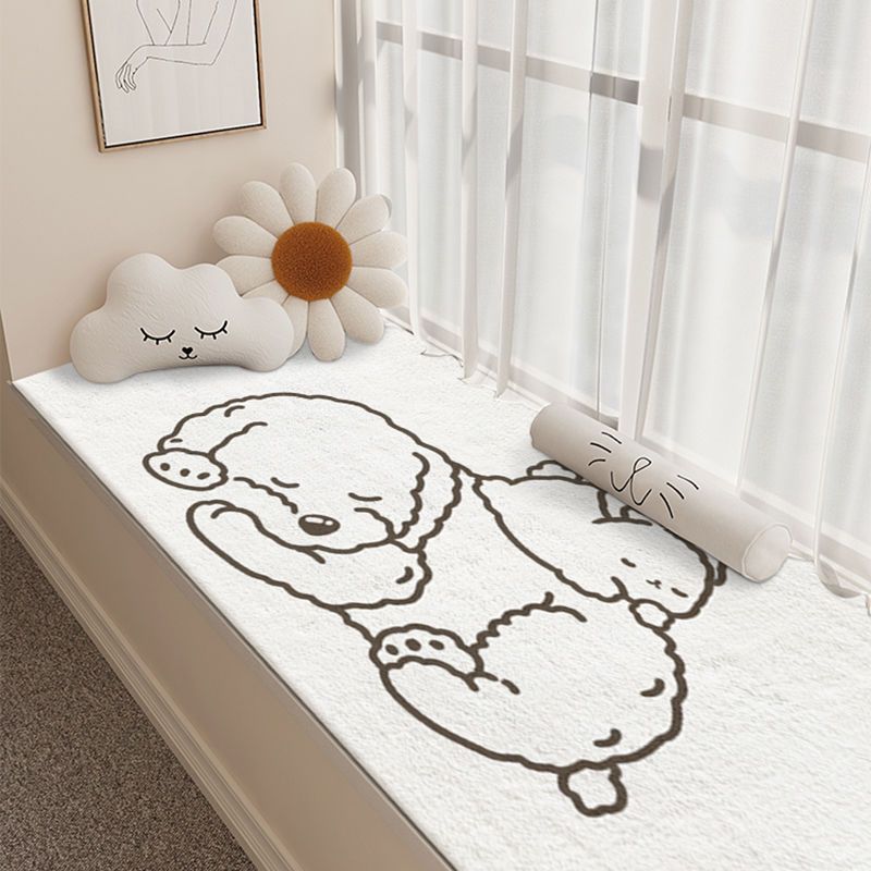 Animal de dibujos animados dormitorio alfombra de cama sala de estar doméstica alfombra de cachemira encantadora suave cuatro estaciones alfombra de ventana flotante universal