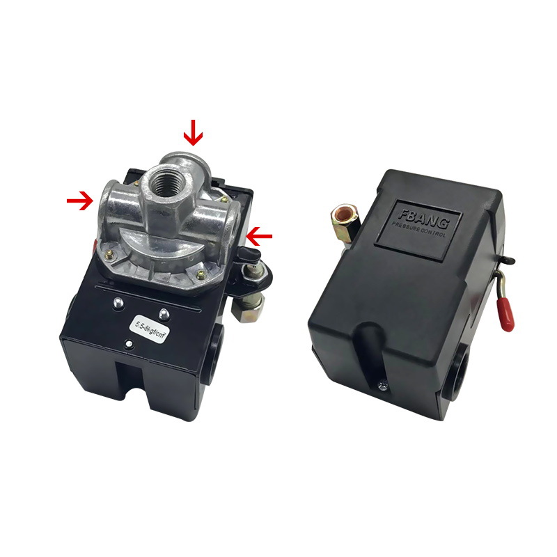Fubon Air Compressor Parts: Horizontal Pressure Switch, Automatic Air Pressure Switch, Air Pump, and Air Compressor Controller