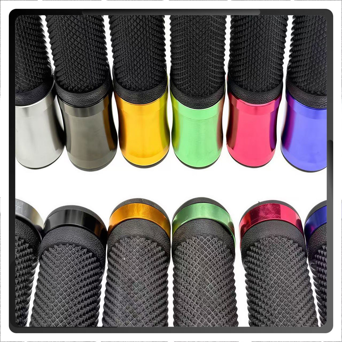 Motorcycle handlebar grips modified to universal throttle grips, colorful grips, aluminum alloy handlebar grips, direct supply from cross-border manufacturers