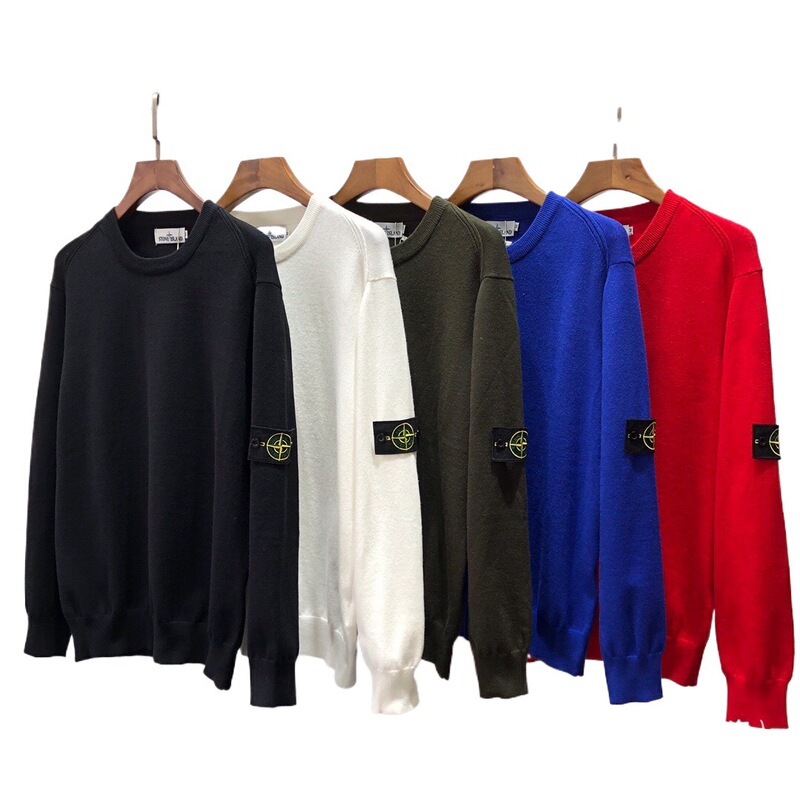 Cross-Border Stone Autumn and Winter Knitted Sweater Basic Classic Sleeveless Island Couple Crew Neck Pullover Knitwear