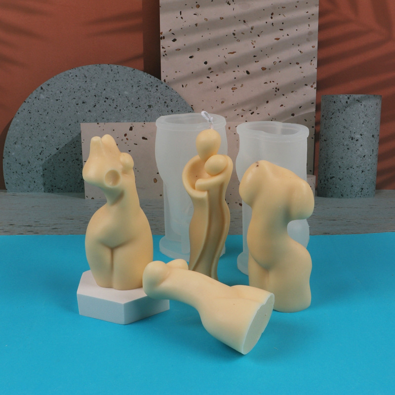 Cuerpo aromaterapia vela molde de silicona DIY Europea simple retrato decoración yeso epoxi utensilios para hornear