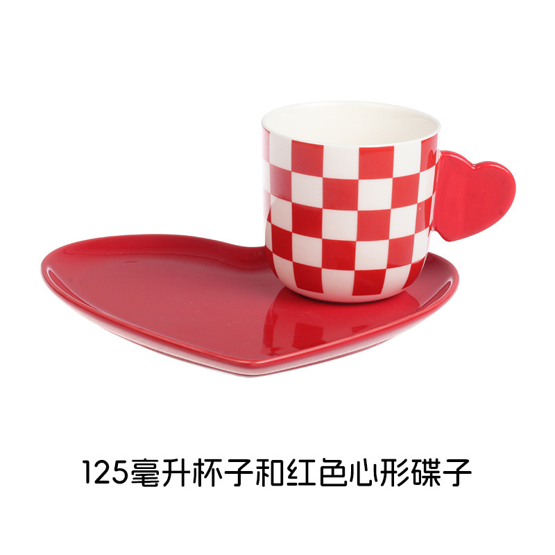 高温デカール加工、シンプルなスタイル、高級感、お手入れ簡単、バレンタインデーの陶器食器セット、ボウル、カップ、食器|undefined