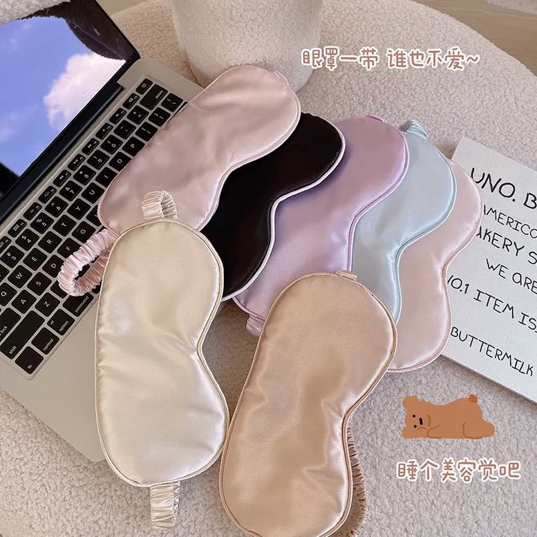 Маска для глаз в стиле Ins для студентов, которые могут спать летом, специальный светоблокирующий артефакт, дышащая защита для сна из ледяного шелка для женщин и мужчин.