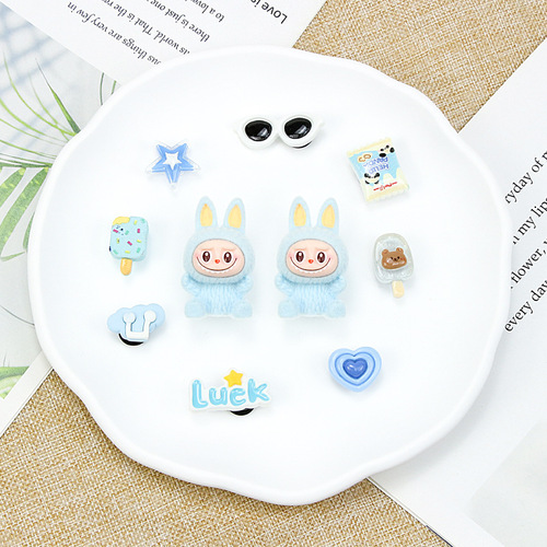 Labubu Shoes: Matching Pop Mart Cute Plush Cartoon Style Labubu Shoe Accessories with Bubble Mart Characters