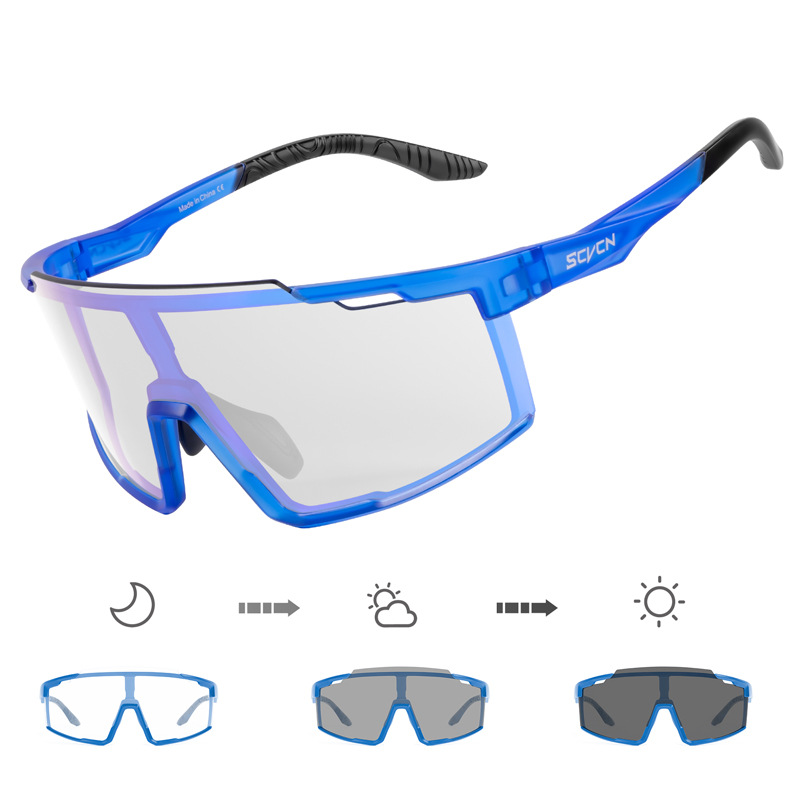 Gafas de Ciclismo Deportivo de PC, Cortavientos con Puente Nasal Ajustable, para Ciclismo de Carretera y Montañismo