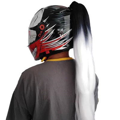 Helmet Decoration Braid Helmet – Motosiklet dəbilqələri - black-and-white-gradient-color