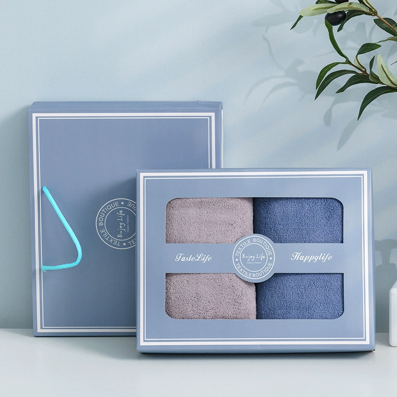 Утолщенное полотенце из кораллового флиса Банное полотенце костюм Подарочная коробка для рук Компания Свадебный подарок на день рождения Подарок для возврата свадьбы