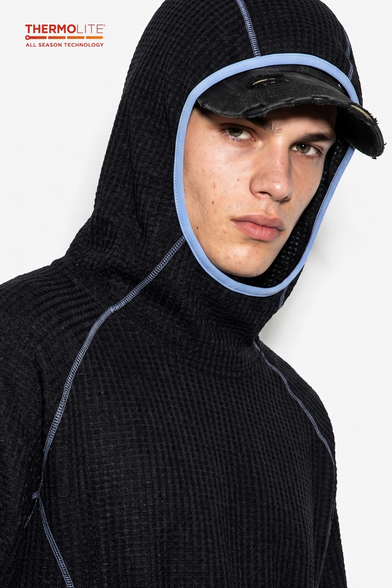 Inflation Khaki 180g Color-Block Hoodie