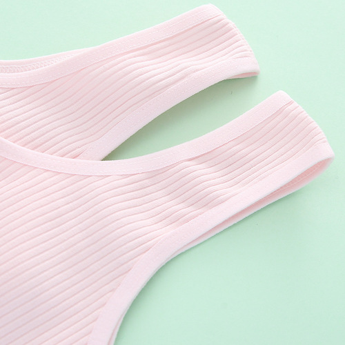 Wholesale double-sided cotton development period girls underwear for primary school girls broad-shouldered pure cotton tube top girls anti-bulge vest