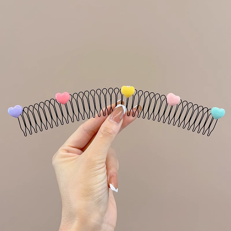 Cabello de la parte posterior de la cabeza de los niños, artefacto de acabado de cabello roto, peine de cabello tirado de pelo, peine de cabello roto, horquilla invisible, diadema, tocado