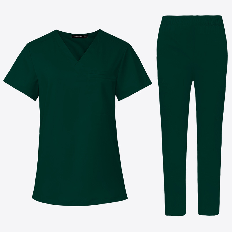 半袖医師看護師ペット歯科口腔作業服看護服手洗い服手術室ブラシ手服女|undefined