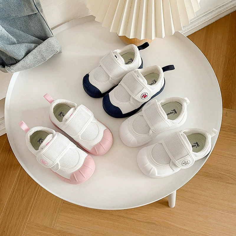 Весенняя детская обувь для детского сада мягкая подошва детская обувь маленькая белая обувь обувь для мальчиков обувь для девочек
