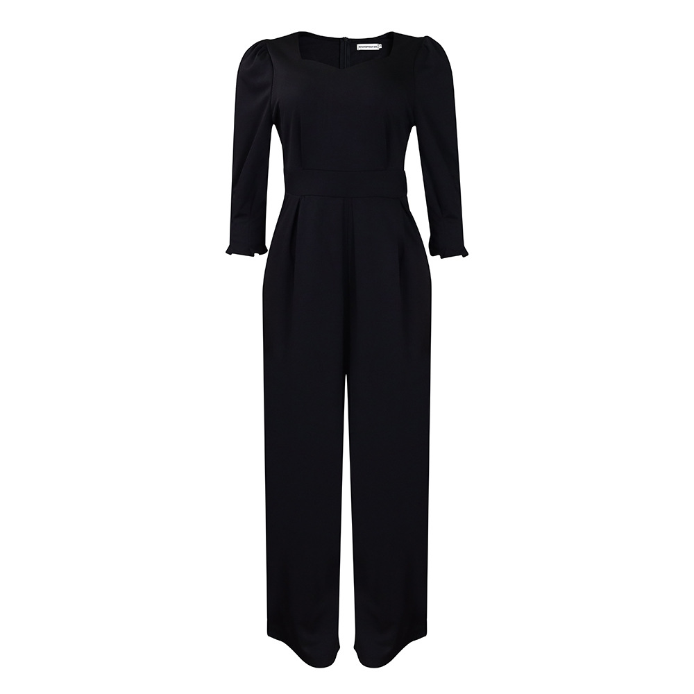 Damen Jumpsuit Langarm Lässig Weites Bein Für Den Winter_voghion.com