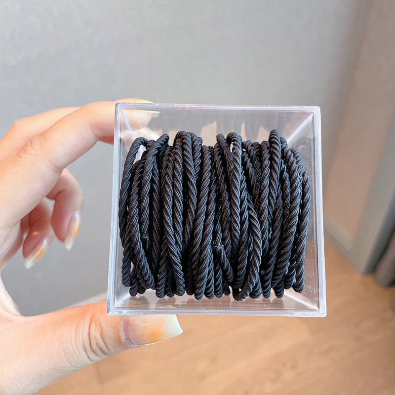 Cuerdas de cabeza de color para mujeres negras coreanas para niños espesar banda de goma desechable toque de cabello para atar el cabello no daña el cabello image 62