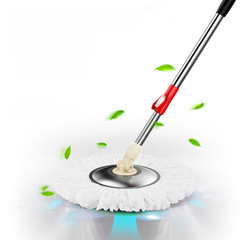 Wholesale 8-inch two-driven rotating lazy hand-free cleaning mop set, household cleaning round head rotating mop