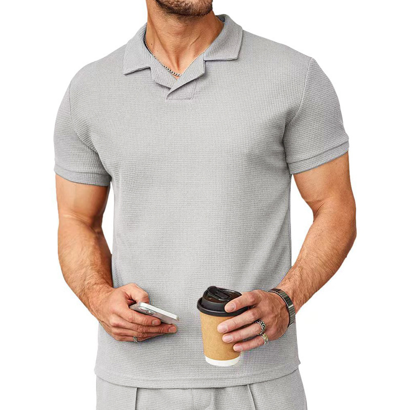Summer, Spring Season Men's Solid Color  Shirt Men's Clothing