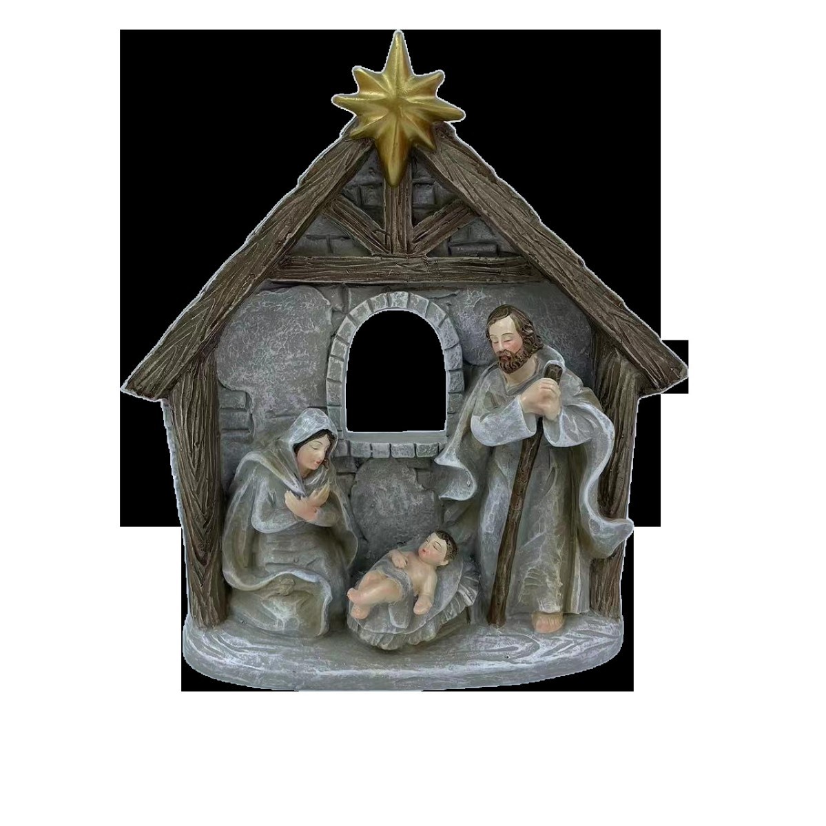Navidad transfronteriza pesebre festivales decorativos decorativos de resina artesanía ornamentos