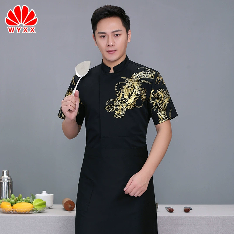 Рабочая одежда шеф-повара отеля с короткими рукавами Мужская летняя одежда Ресторан Кухня Специальная выпечка Western Master с короткими рукавами