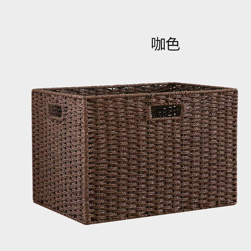 模造草蓋付き収納ボックス雑物衣類間食収納枠収納バスケット家庭用編み物収納玩具収納|undefined
