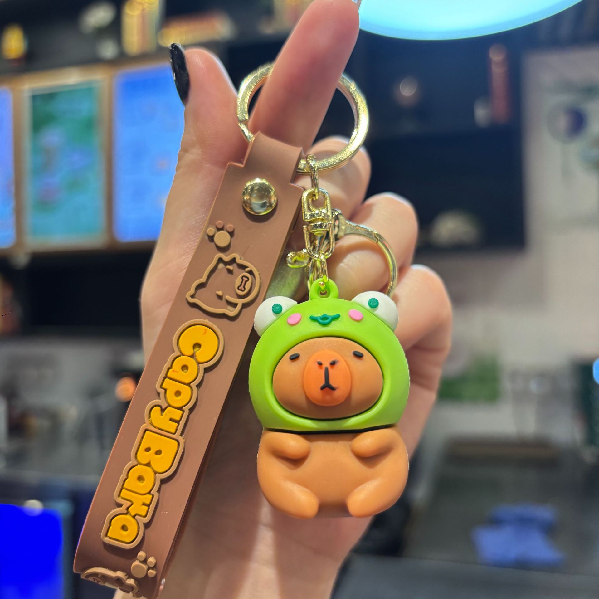 Neu Capybara PVC Plüsch Nette Student Rucksack Anhänger Auto Keychain Exquisite_voghion.com