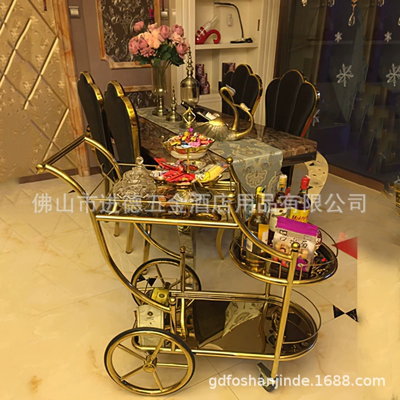 European -style luxury concubine wine car titanium titanium dining car KTV cart mobile snack car tea car cake car