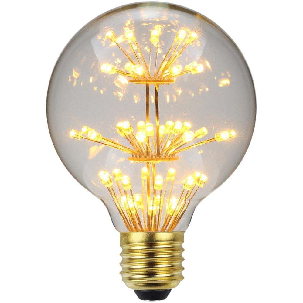 Bombilla de Edison transfronteriza estrellado luz LED E27 tornillo iluminación retro luz cálida bombilla roja neta