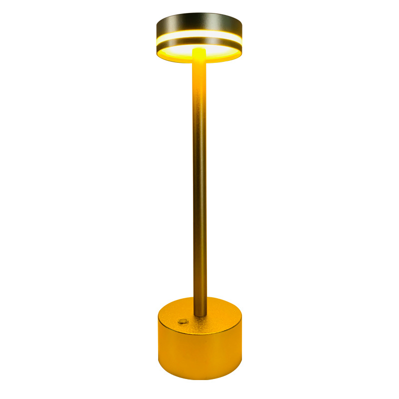 Lámpara de Escritorio de Metal Nórdica de Moda, Lámpara de Noche Recargable para Dormitorio, Estilo Creativo de Bar