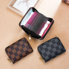 Piano accordion card holder multi-card slot card case large capacity ID driver's license small card holder women's multi-functional casual zero wallet