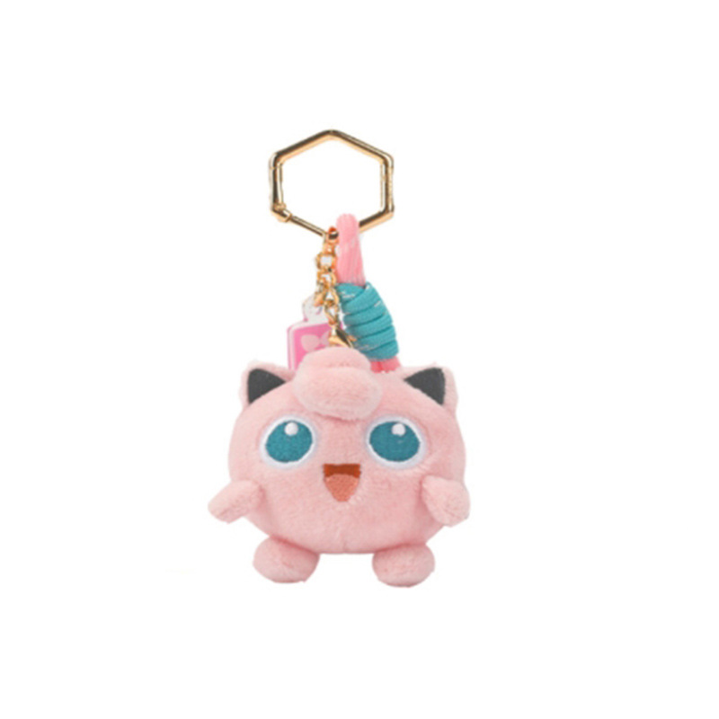 Colgante auténtico de pokemon, colgante de muñeco de Pikachu, juguete de peluche Eevee, mochila de pokemon, muñeco