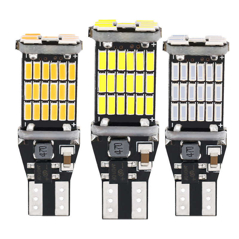 Inventario transfronterizo resaltado luz de freno 45smd + 4014 luz de instrumento t15 luz de marcha atrás decodificada luz LED