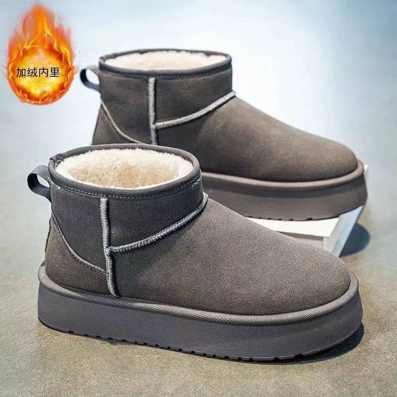 Women's Thick-Soled Winter Boots, 4.5 cm Platform, Plus-Velvet Warm Lining, Student Style