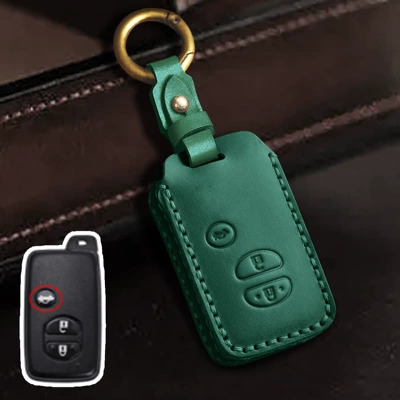for Toyota key case old, Car key bag - green-3-key-trunk