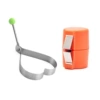 Orange egg opener + omelette