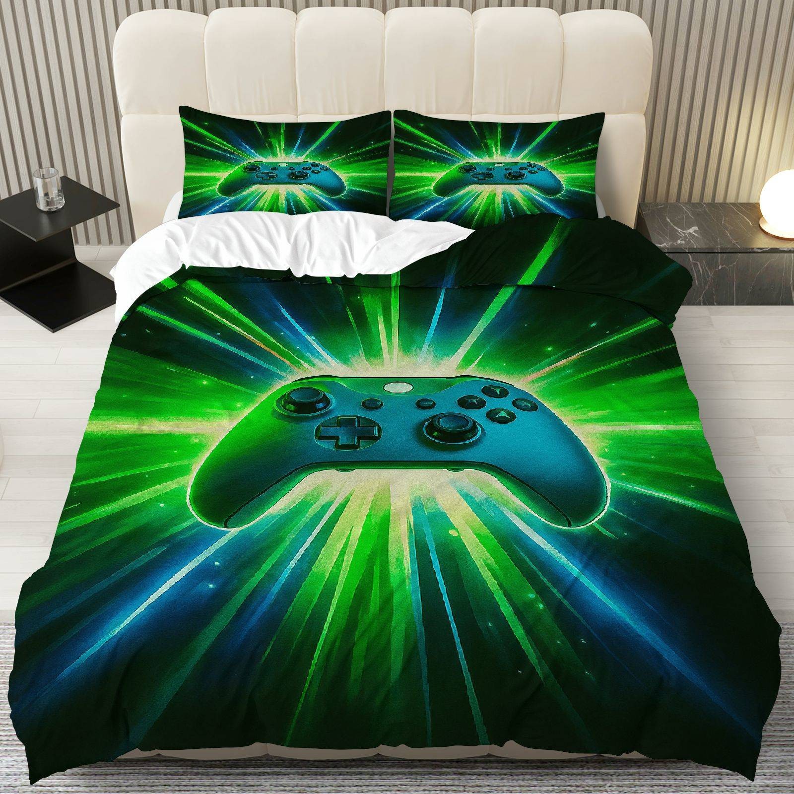 Textil doméstico transfronterizo molienda digital impresión quilt kit mango de juego fuente de fábrica graffiti llevar TEMU / JIT