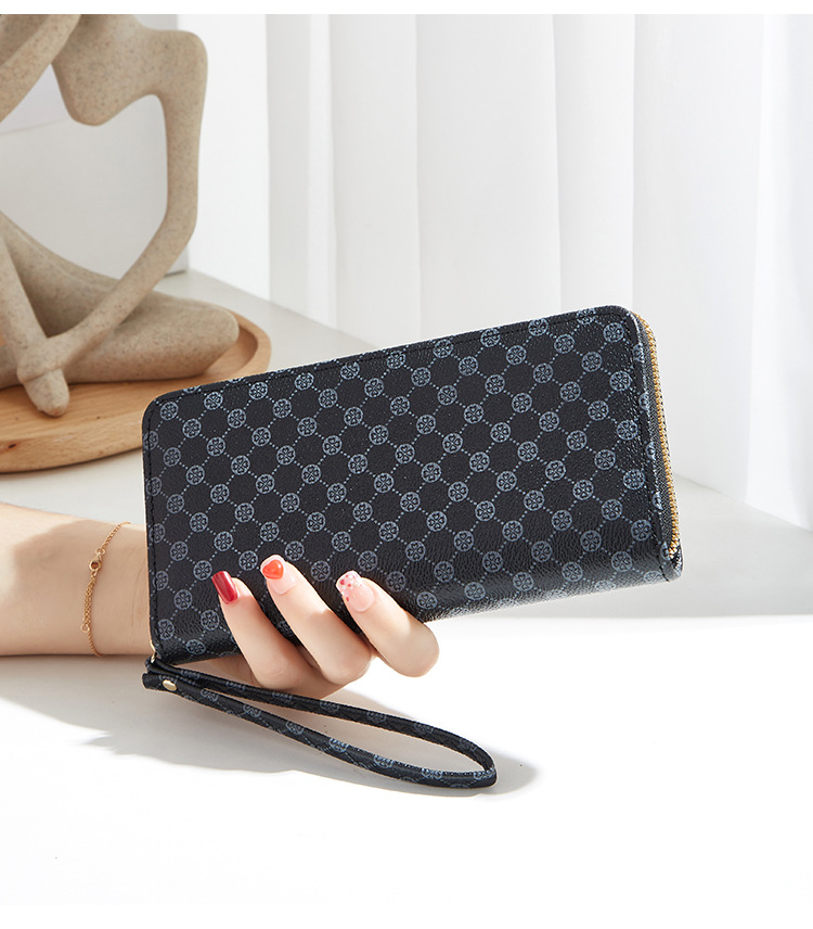 Neuer langer Reißverschluss für Damen, modische Vintage-Geldbörse mit mehreren Kartenfächern und Handytasche_voghion.com