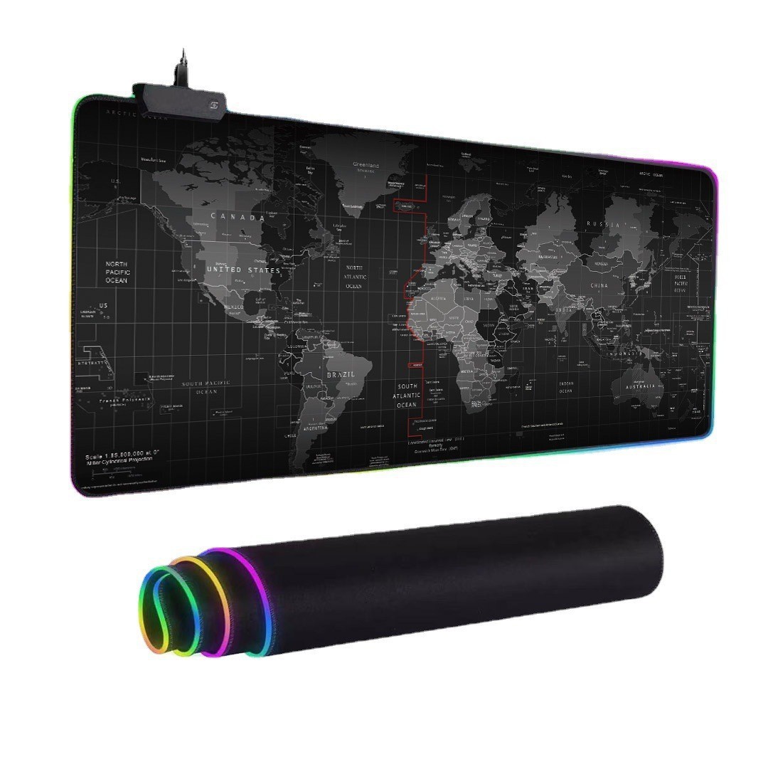 Mapa del mundo inglés negro de 800*300*4mm