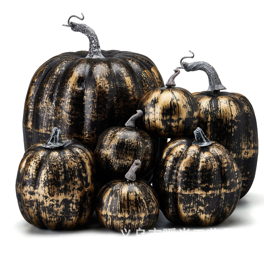 Calabaza de simulación de oro otoño calabaza traje de Halloween calabaza decoración de Acción de Gracias accesorios de calabaza