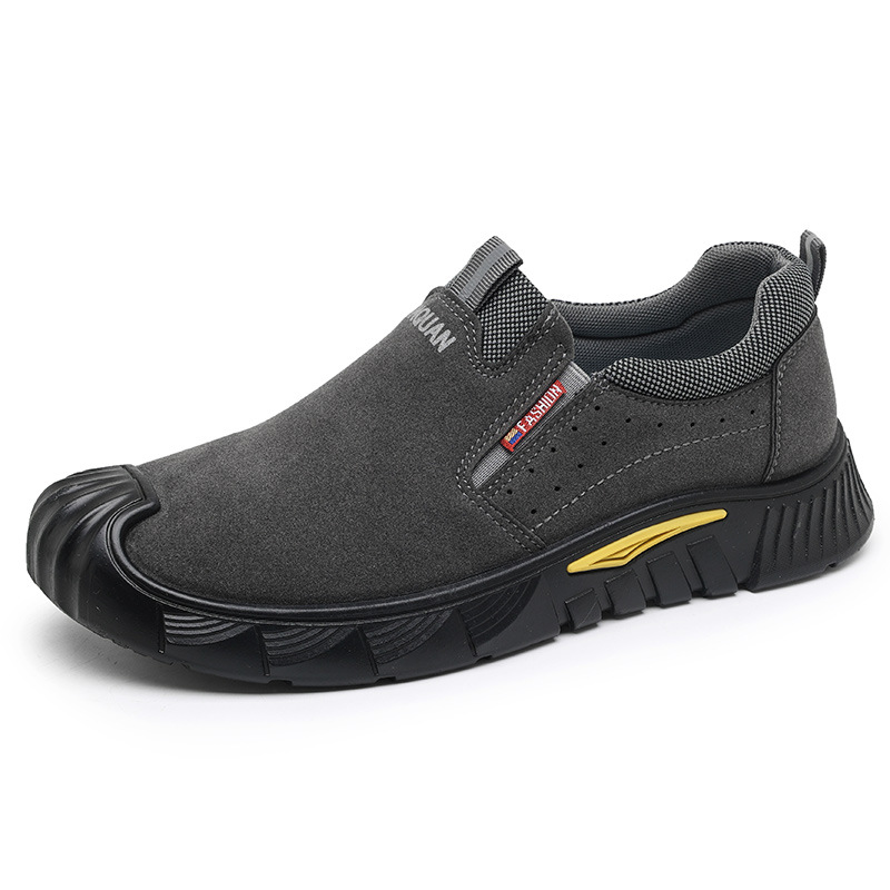 Zapatos de hombre de suela suave otoño nuevos zapatos de protección laboral bajos zapatos de trabajo de moda para hombres zapatos de trabajo negros casuales universales