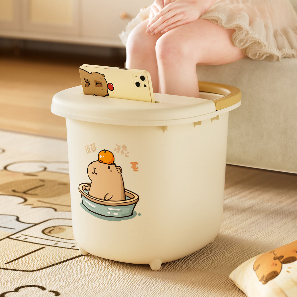 El hogar ha empapado los pies en cubos altos y profundos en el dormitorio de estudiantes, fumigación de rodillas, fumigación de pies, cubos de salud, baños de pies y lavabos de pies en otoño e invierno.