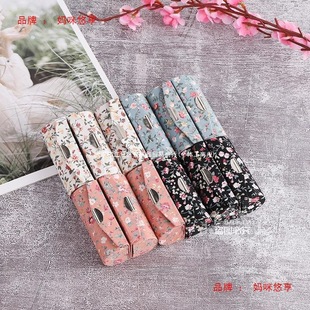 Legendary Retro Floral Embroidered Lipstick Box Jewelry Box Mini Portable Lipstick Box with Mirror for This Life Lipstick