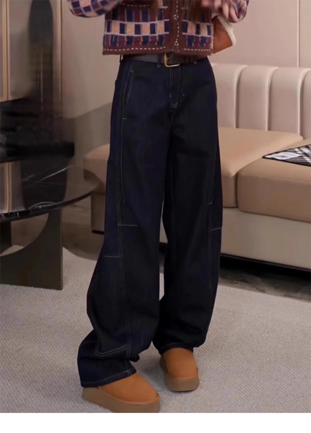 Damen Jeans Mit Hohem Bund Und Fleecefutter Für Den Winter_voghion.com