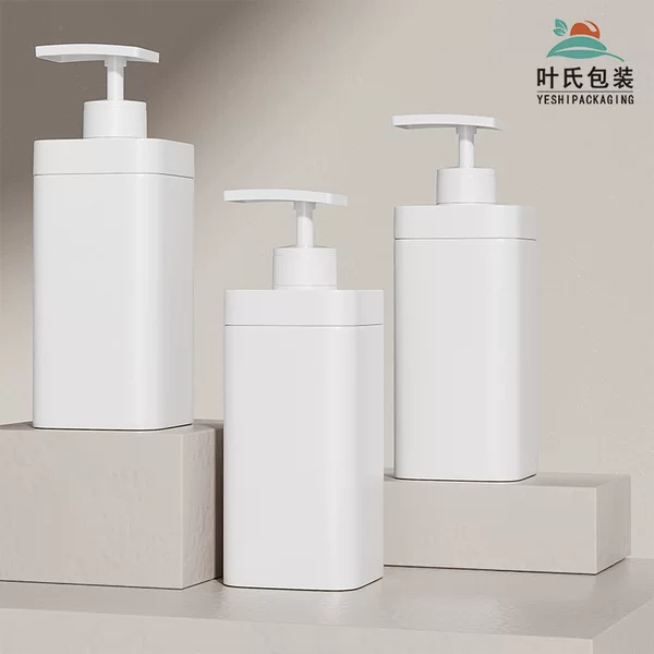500/800ml square lotion bottle HDPE plush shampoo shower gel sub-bottle Press plastic bottle